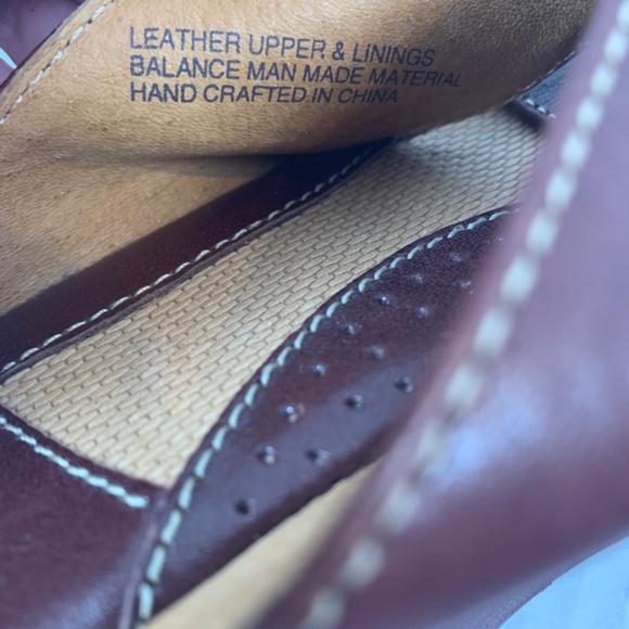 Born Criss Cross Leather Platform Wedge Sandal Womens 8M Brown Open Toe Slip On - Picture 9 of 13